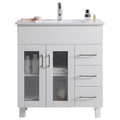 Laviva Nova 32, White Cabinet & Ceramic Basin Counter 31321529-32W-CB